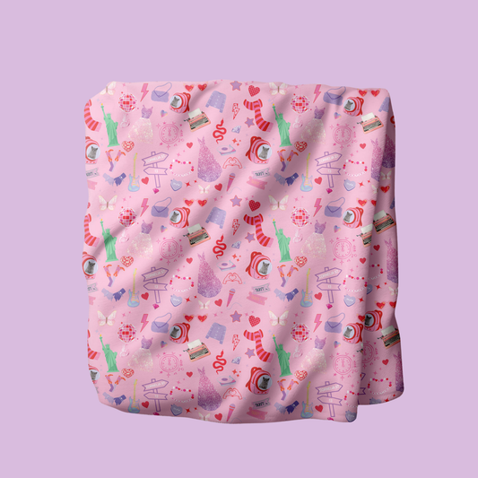 Swiftie Taylor Swift Gift Fuzzy Blanket + Valentines Day: Pink Mosaic