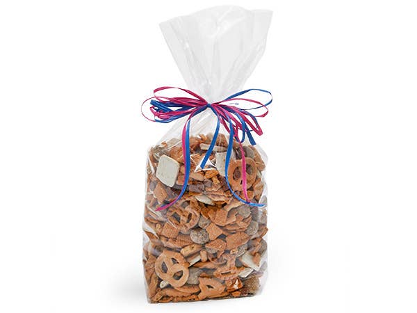 Clear 1.4 MIL Cello Treat Bags with Cardboard Bottom: 2.25x1.5x7" / 100