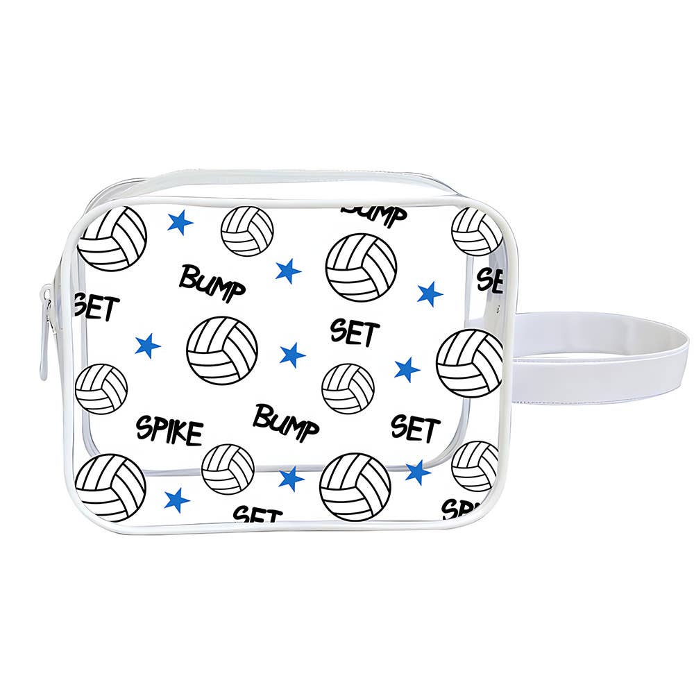 Volleyball Pouch Ball PVC Game Day Clear Makeup Bag: Volleybl / M