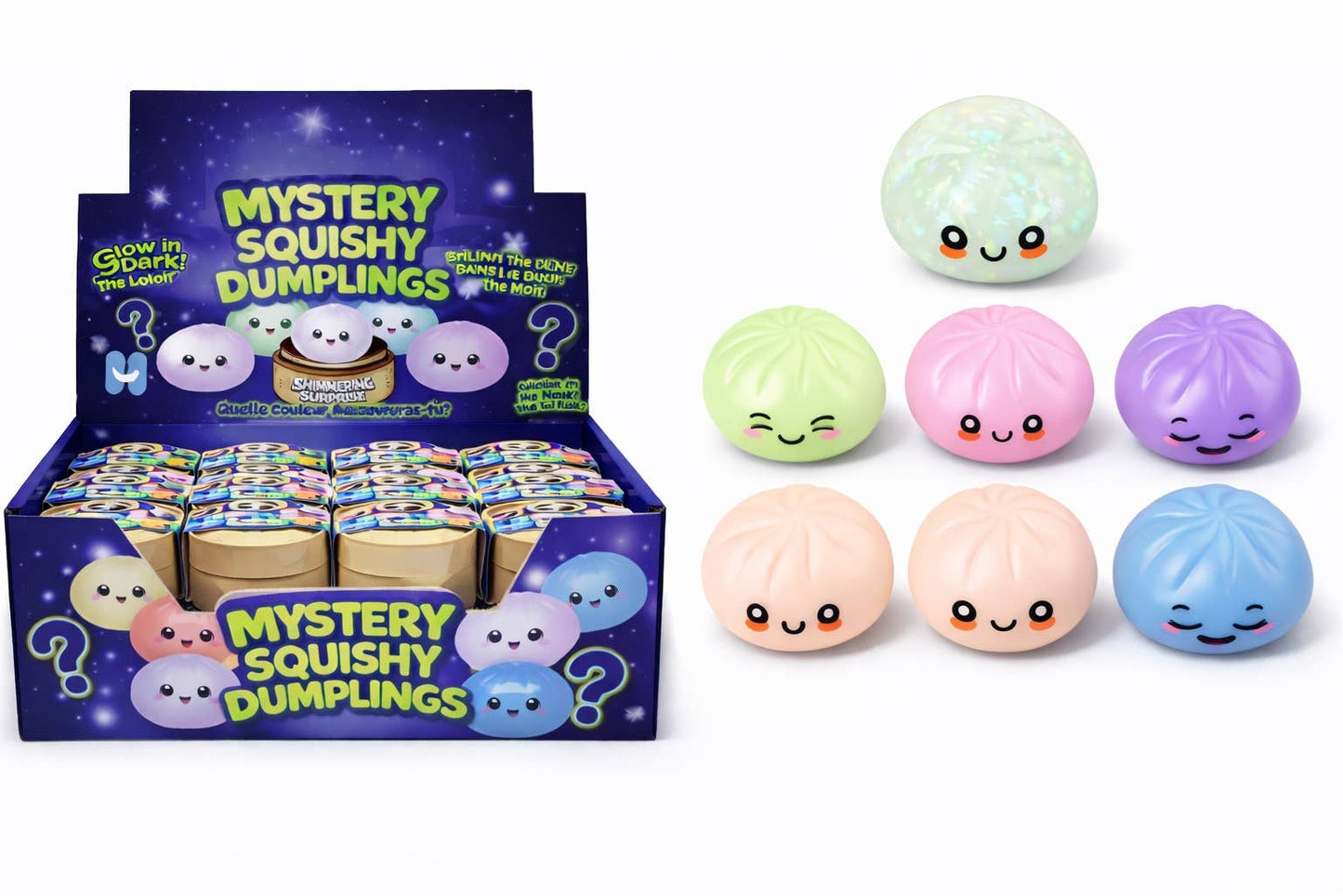 *PREORDER*  4" Mystery Squishy Dumpling - Glow in the Dark