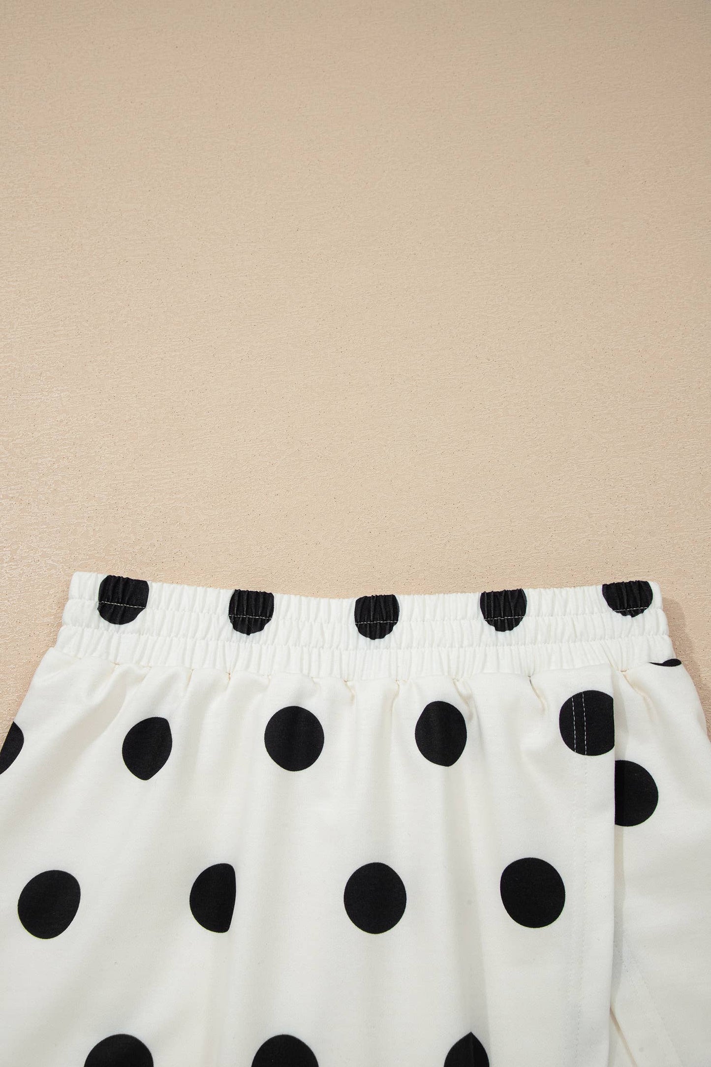 Plus Polka Dot Print Tank Split Mini Skort 2pcs Set (S-4X): White / 1X