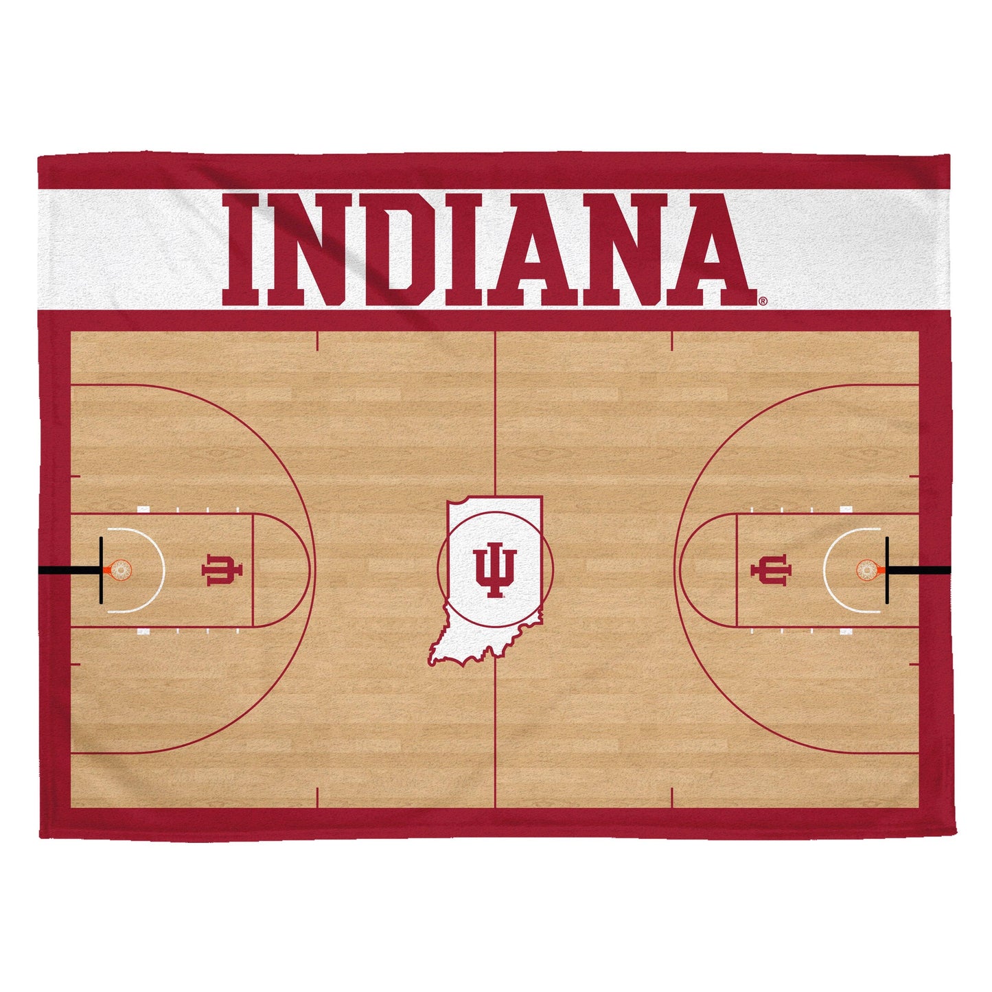 Sleep Squad Indiana Hoosiers Basketball Court 60x80” Blanket