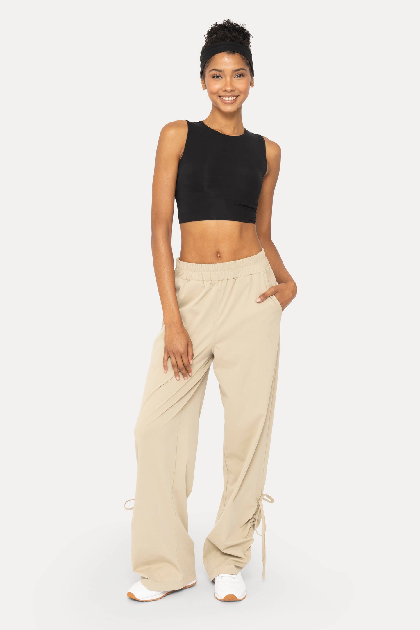 GREEN - Ecosoft Wide Leg Pants: Black / S:M:L (2:2:2)