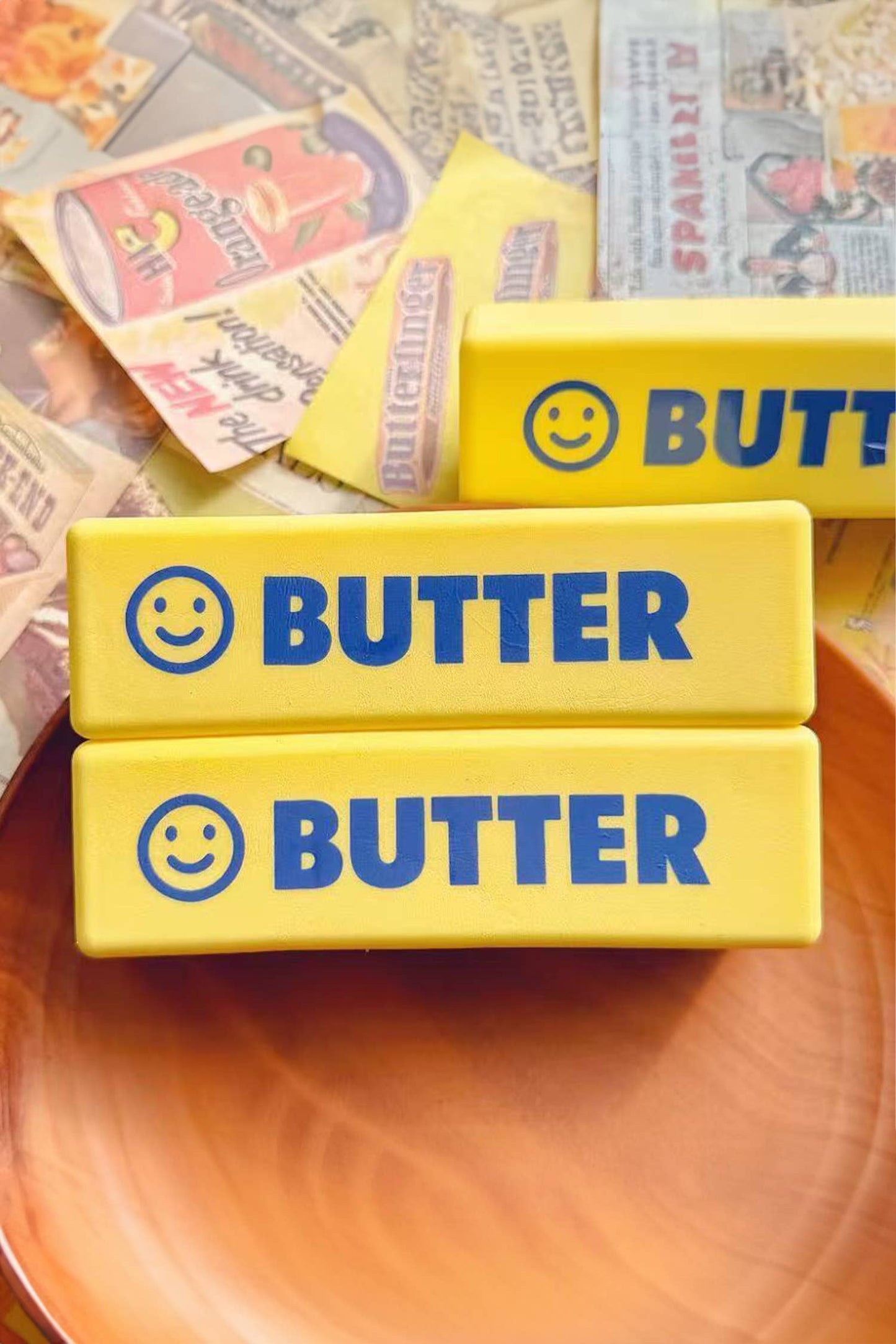 LAS Butter Sticker Relieve Pressure Toy: Yellow