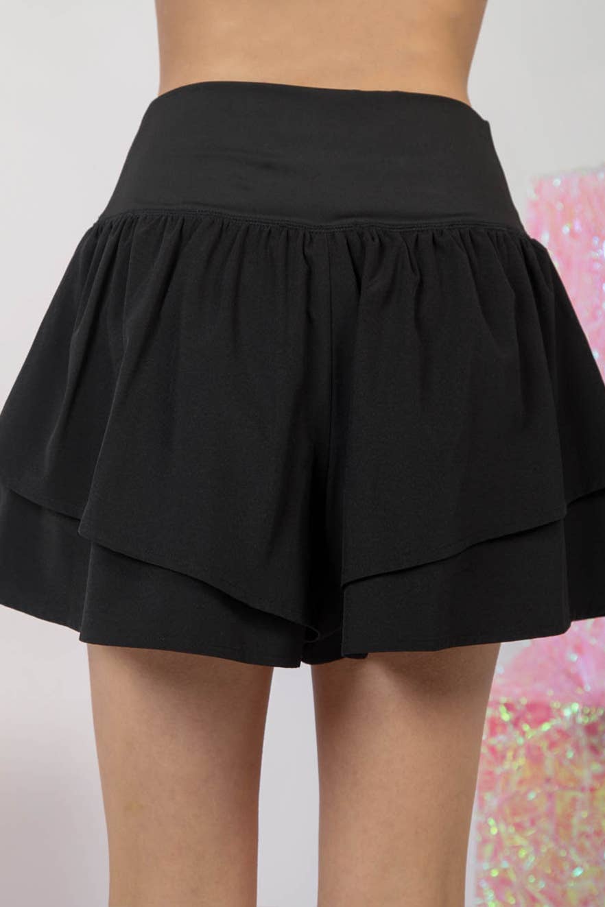 NP70343-V-Shaped Waist Athletics Activewear Shorts: SAGE / S-M-L/2-2-2