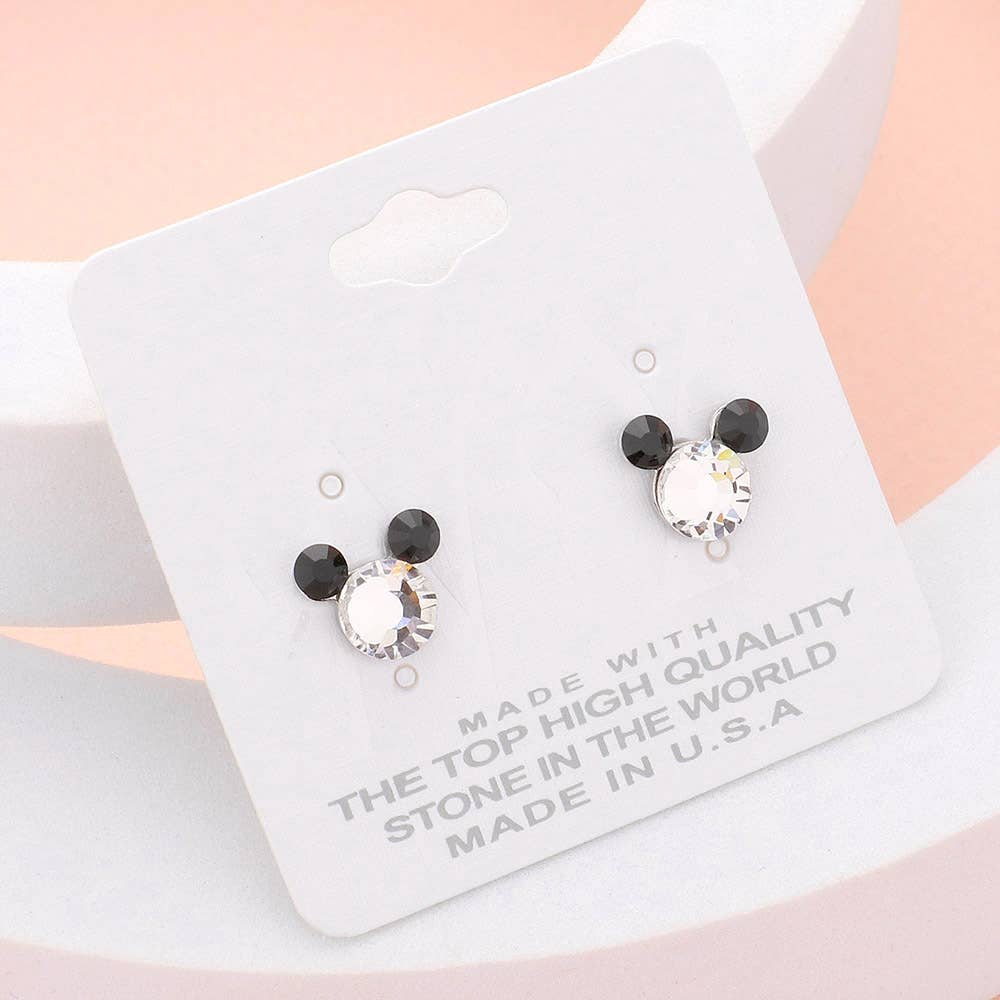 Mouse Character Stud Earrings: AB