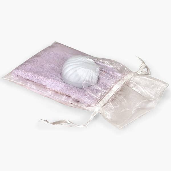 Organza Sheer Bags with Satin Drawsting Ribbon : Neon Pink / 10 Pack / 3x4"