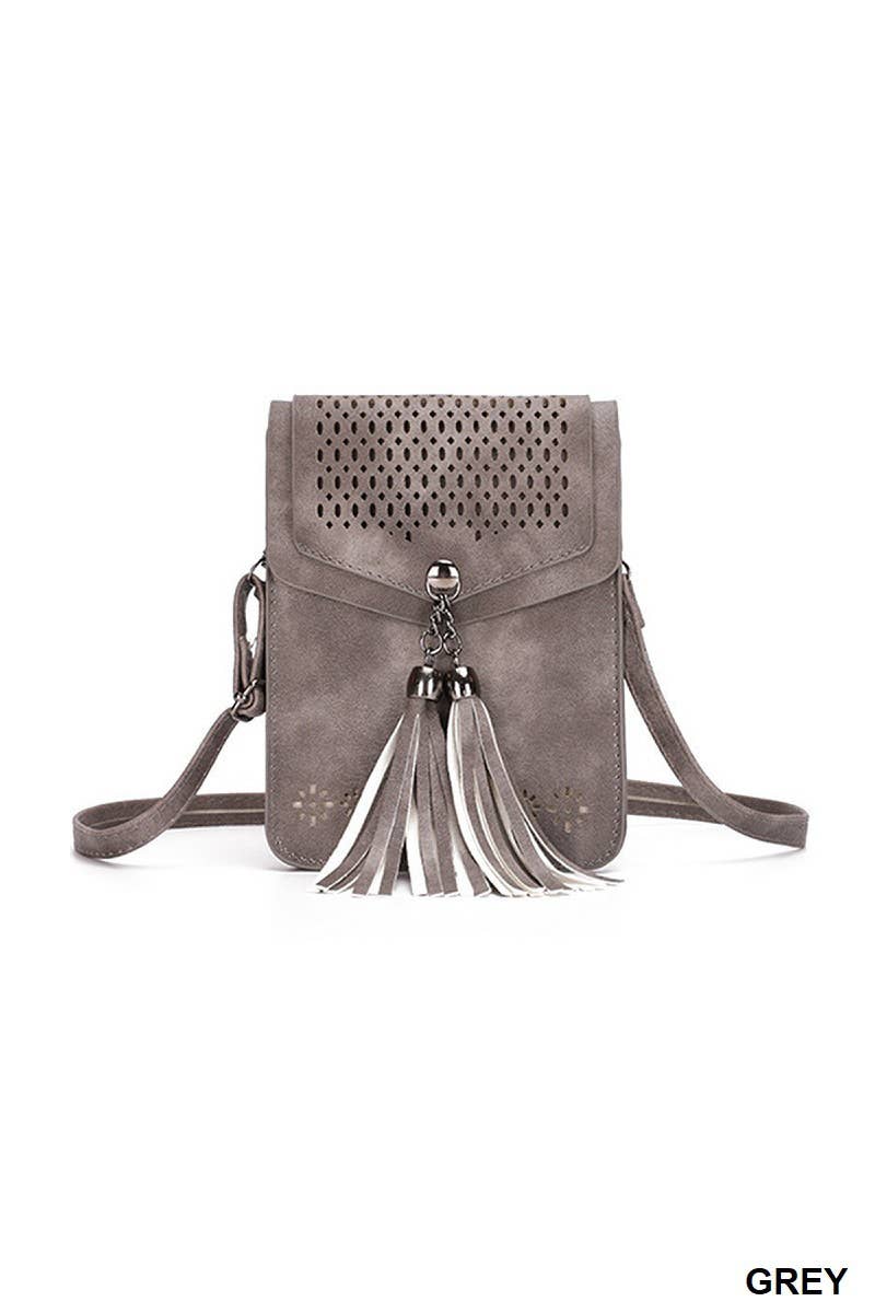 Western Crossbody Phone Purse Flap Shoulder Bag: BLACK / ONESIZE1 (ONE SIZE)