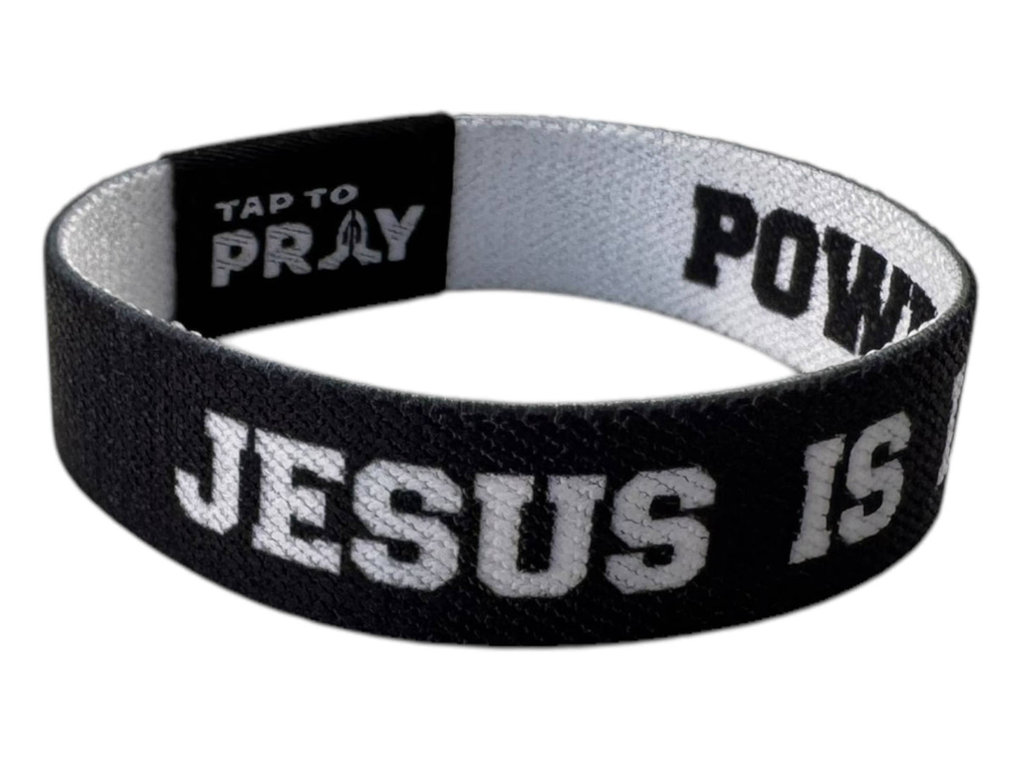 Tap To Pray™ Wristbands - Jesus Is Lord: Medium / Jesus is Lord / Powered by Faith