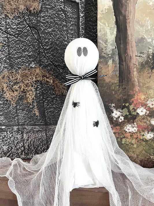 Rustic Primitive Halloween Draping Ghost Home Decor