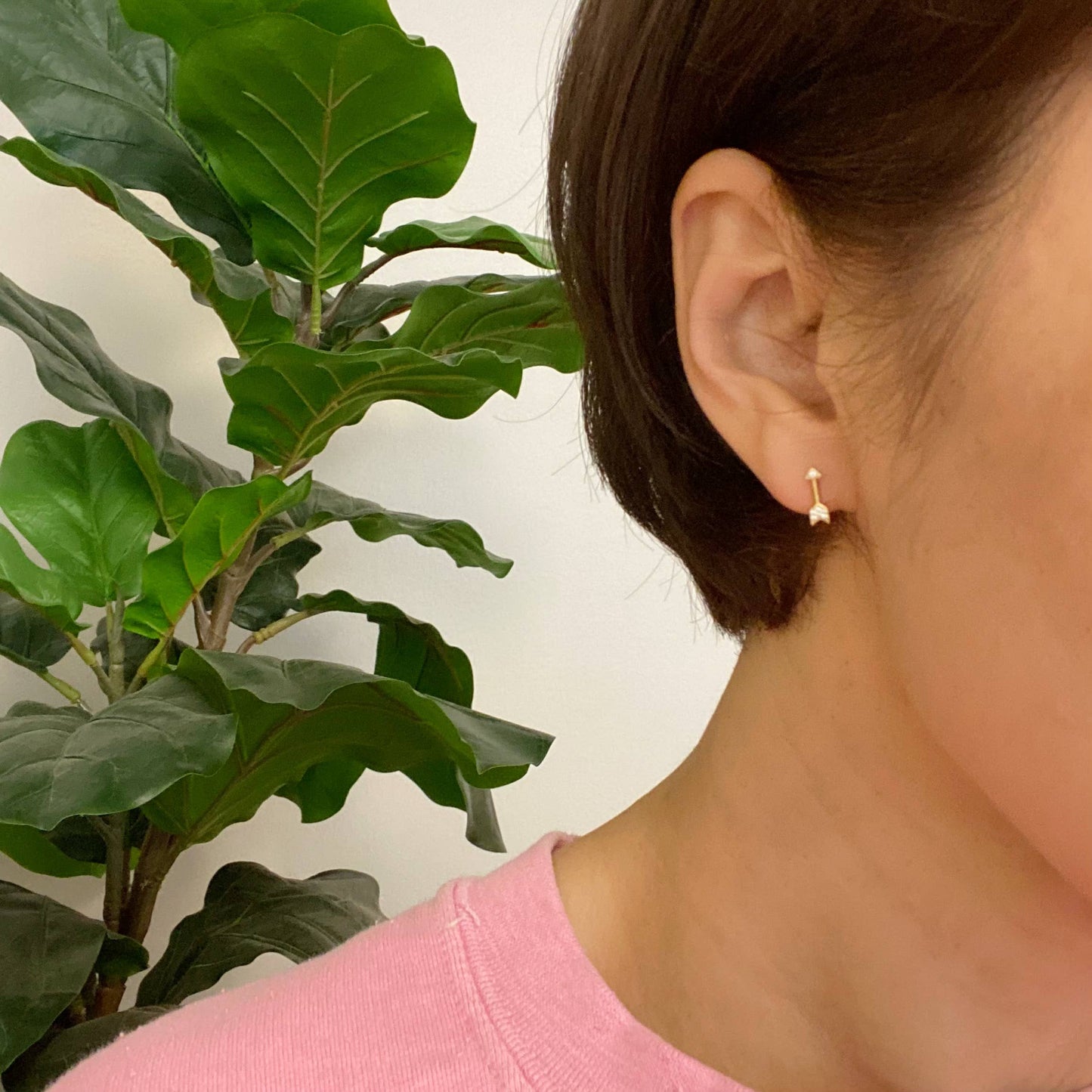 Mini Sparkle Mini Stud Sterling Silver Earrings: Infinity