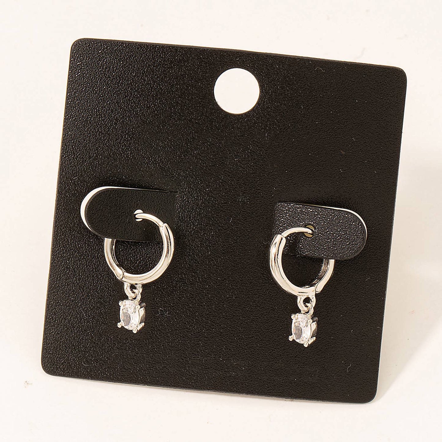 Gold Dipped Mini Rhinestone Huggie Earrings: S