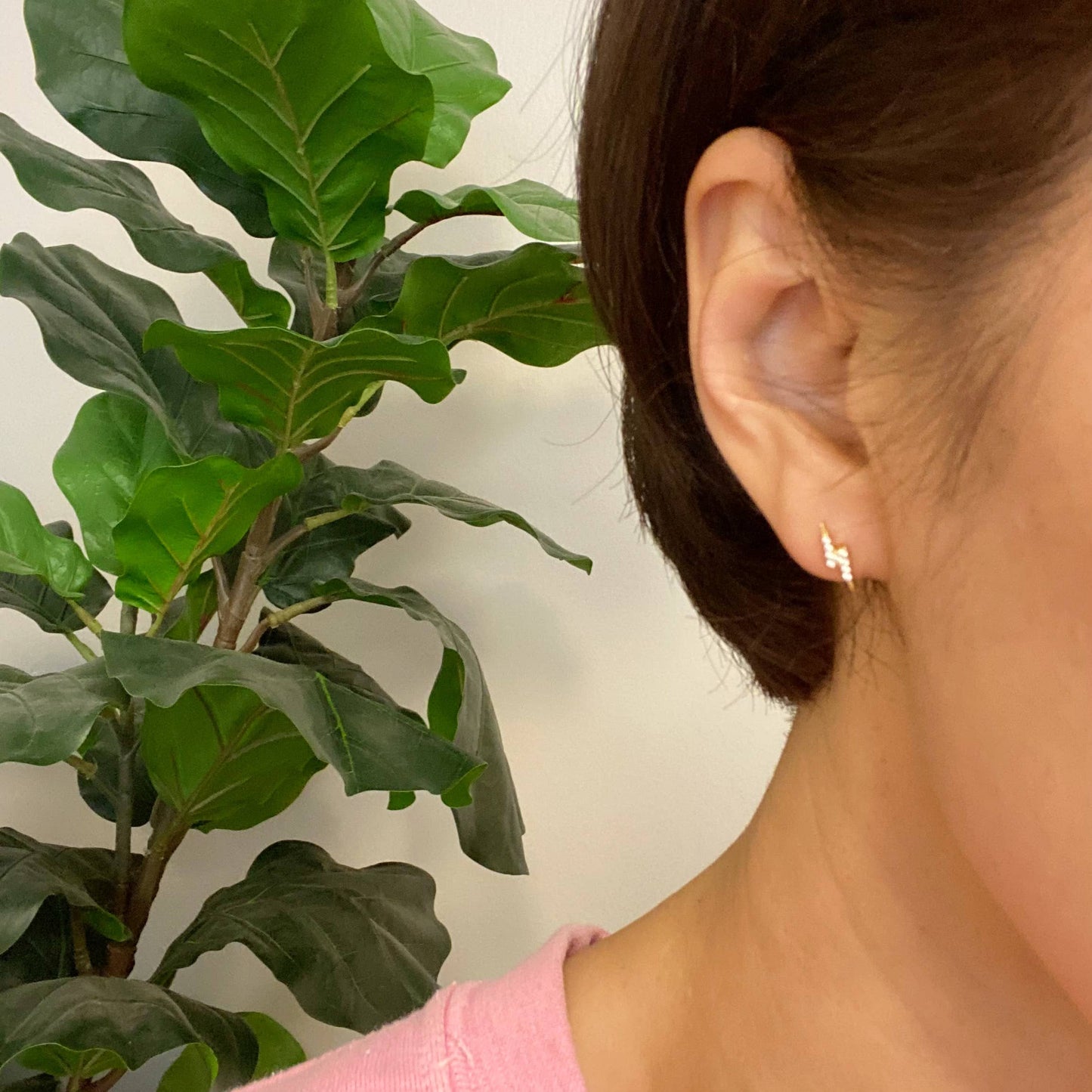 Mini Sparkle Mini Stud Sterling Silver Earrings: Infinity