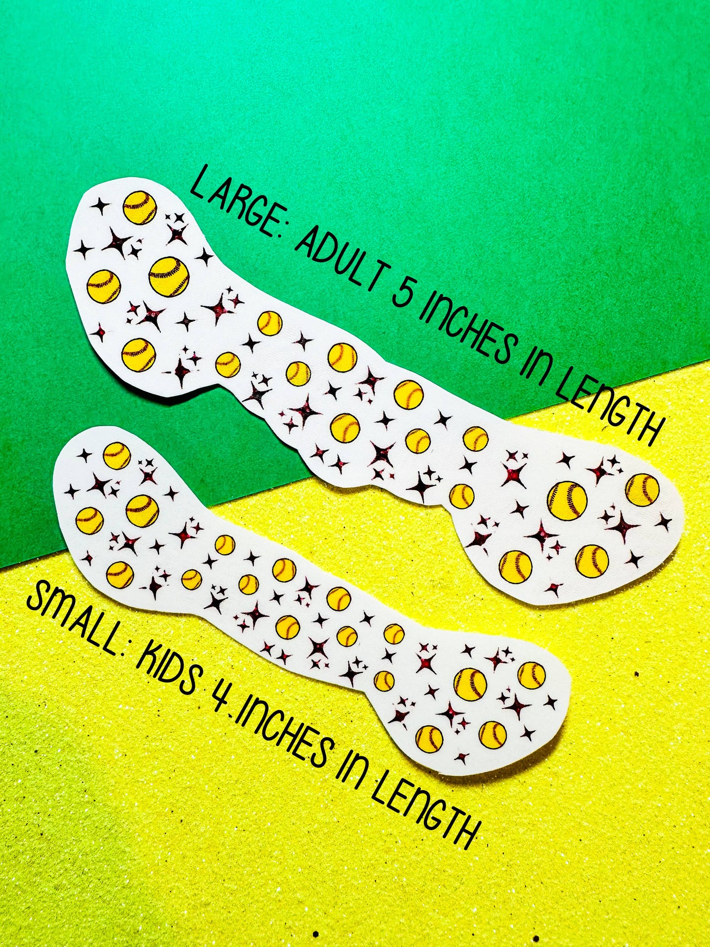 Softball Freckle Temporary Tattoos: Large
