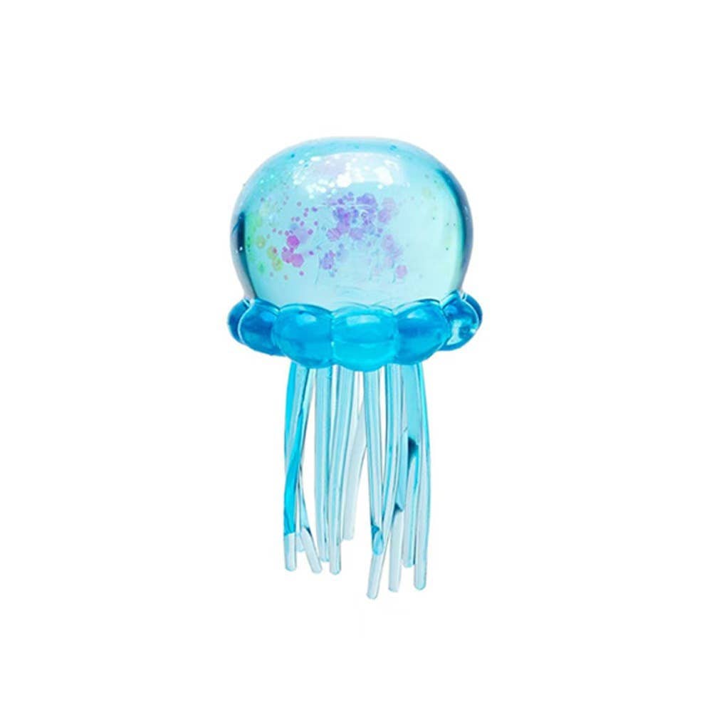 Glitter Jellyfish Squishy Slow Rising Stress Relief Toy: Pink
