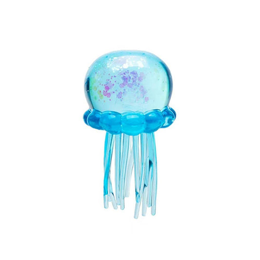 Glitter Jellyfish Squishy Slow Rising Stress Relief Toy: Blue