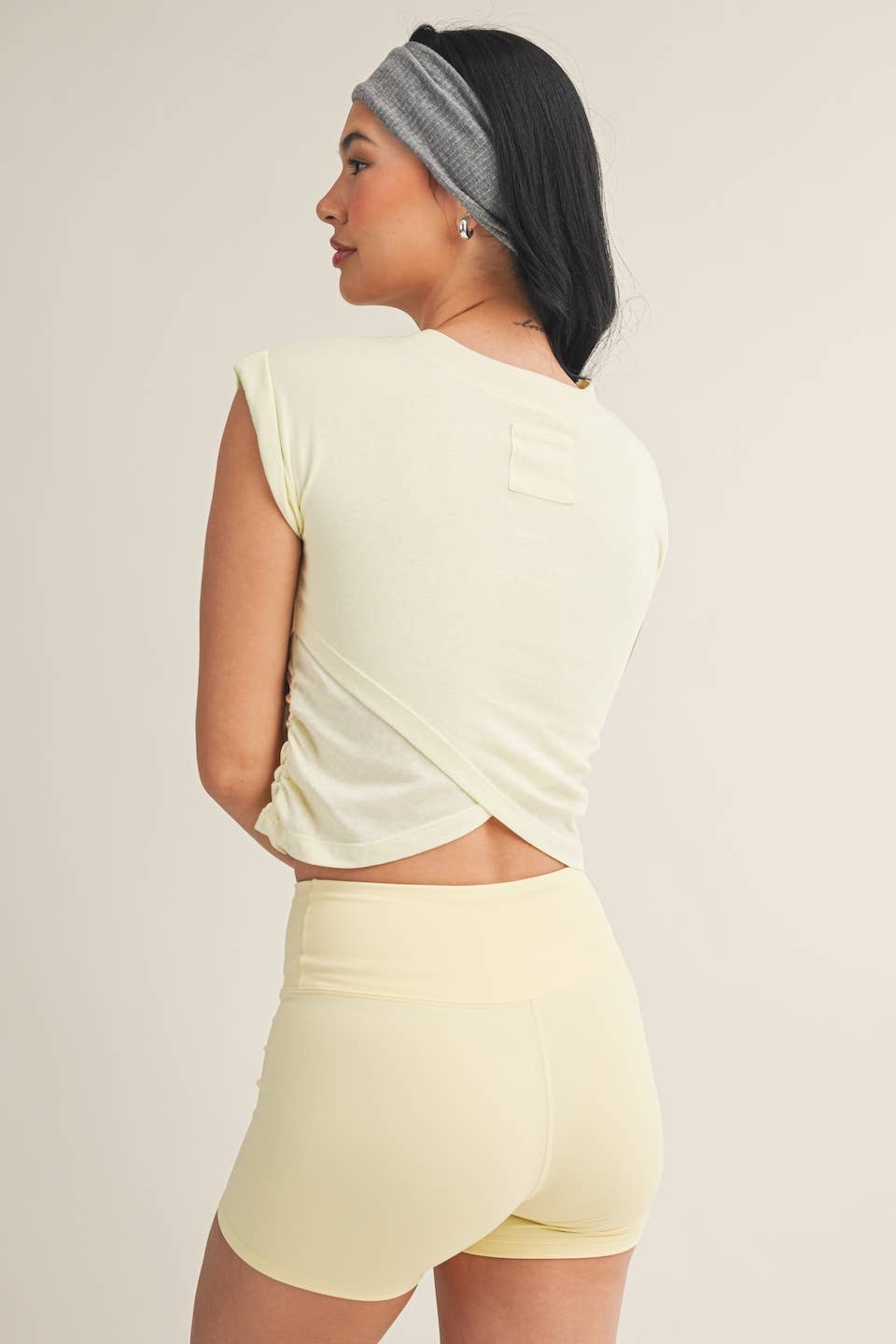 Slub Crossover Top: Blue / S