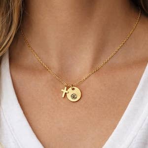 Softball Cross Necklace – Grit Grace Faith, Christian Athlete Gift: Gold / Necklace & Card Only ($10.49)