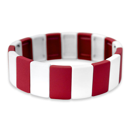 Spirit Stretch Bracelet - Red/White