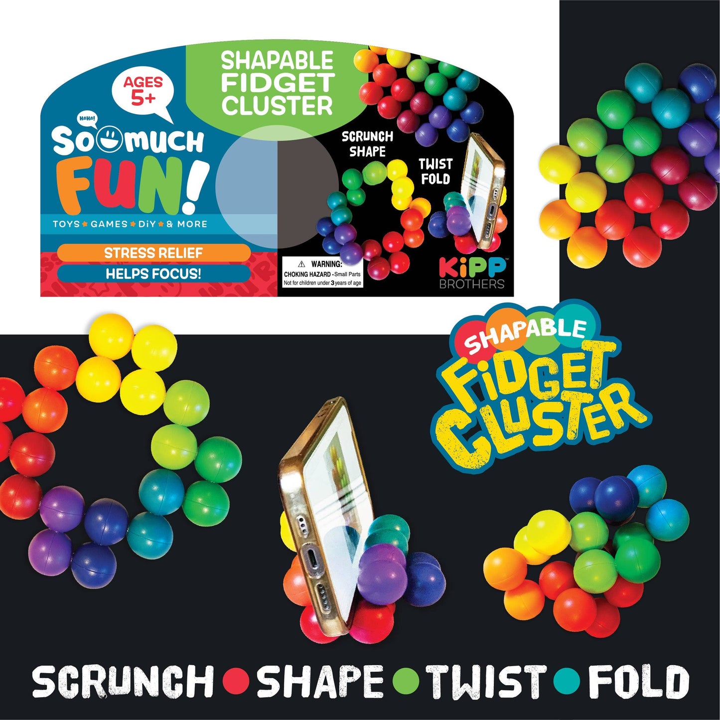 So Much Fun! Fidget Cluster Shape Toy - 12/Display: Wholesale Price