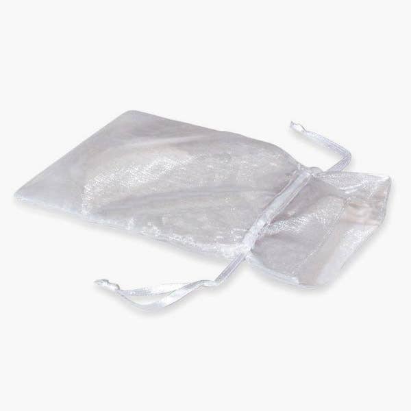 Organza Sheer Bags with Satin Drawsting Ribbon : Neon Pink / 10 Pack / 3x4"