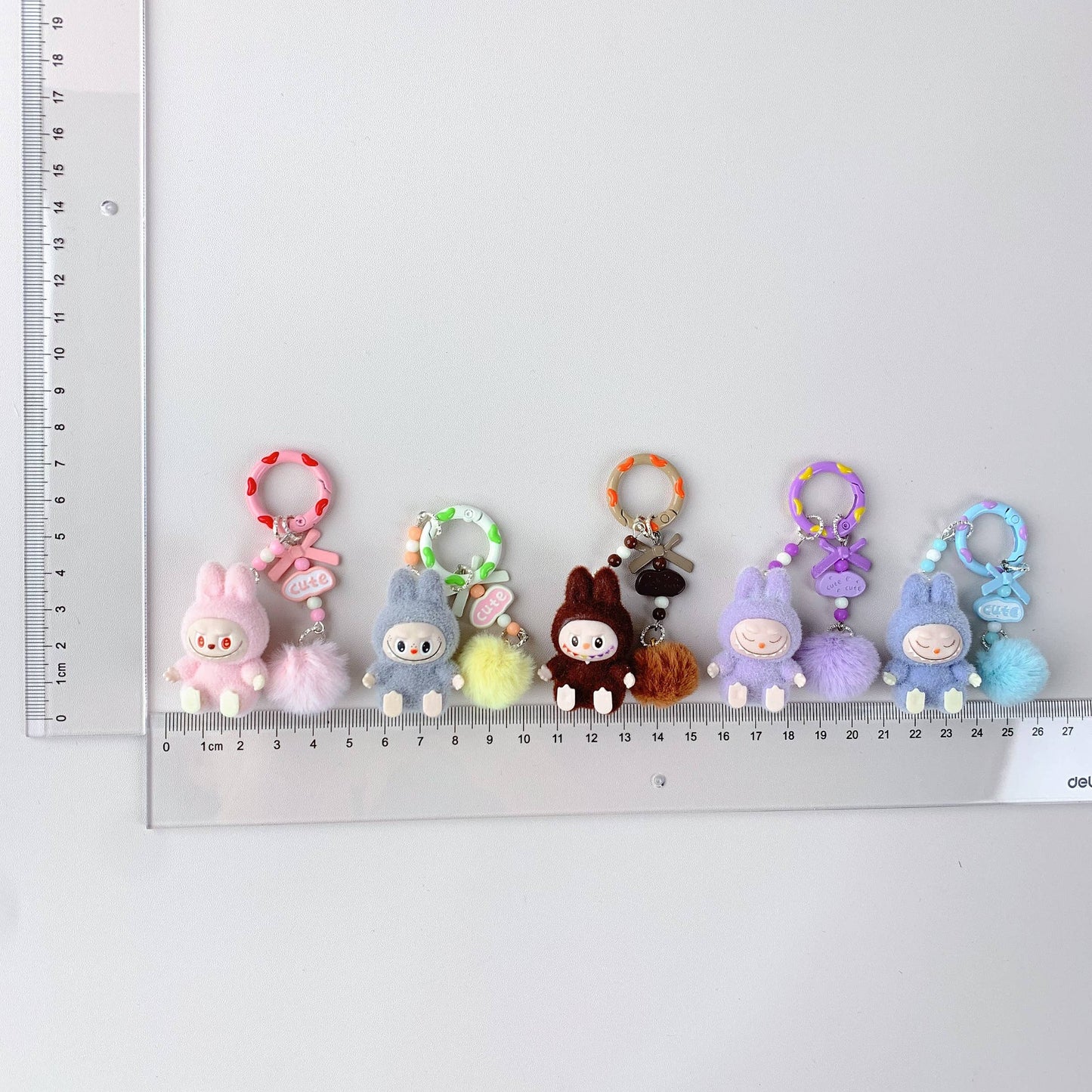 Labubu Hot-Selling Cute Keychain for Girls,Car Key Accessory: Purple