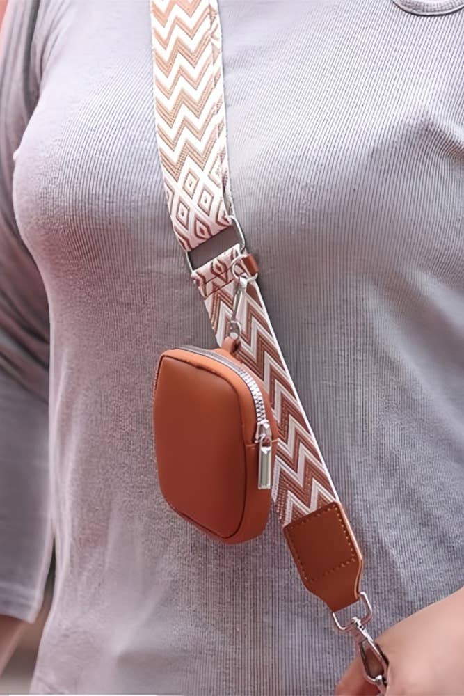 Crossbody Adjustable Purse Lanyard ZK2264: Black / One Size
