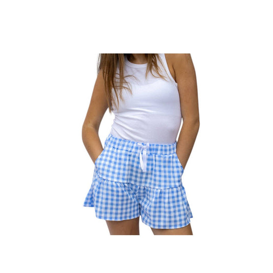 LM-1112 BLUE MODERN SKORT: BLUE / Large