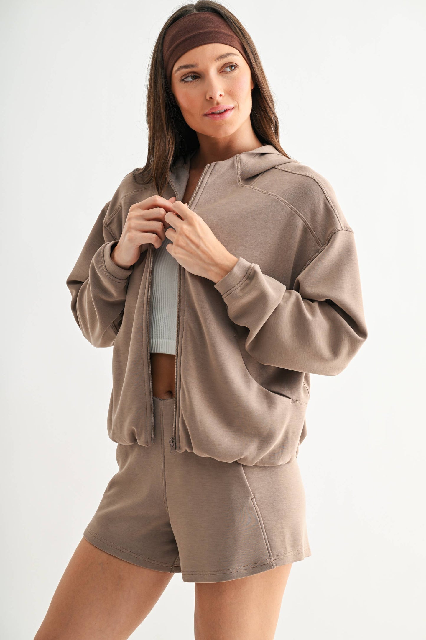 Laguna Flow Zp-Up Hooded Jacket: SILKEN TAUPE / S:M:L (2:2:2)