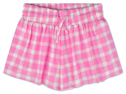 Pink Gingham Butterfly Shorts (Large (14))