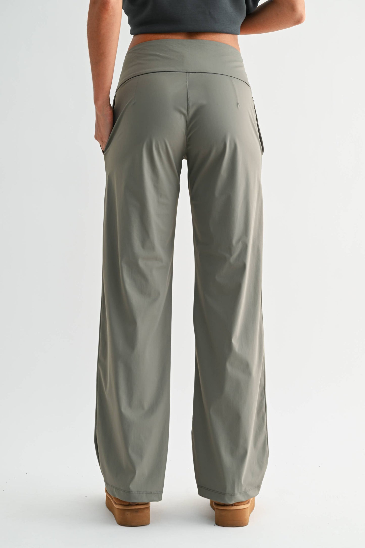 Nylon Blend Tailored Pants: BLACK / S:M:L (2:2:2)