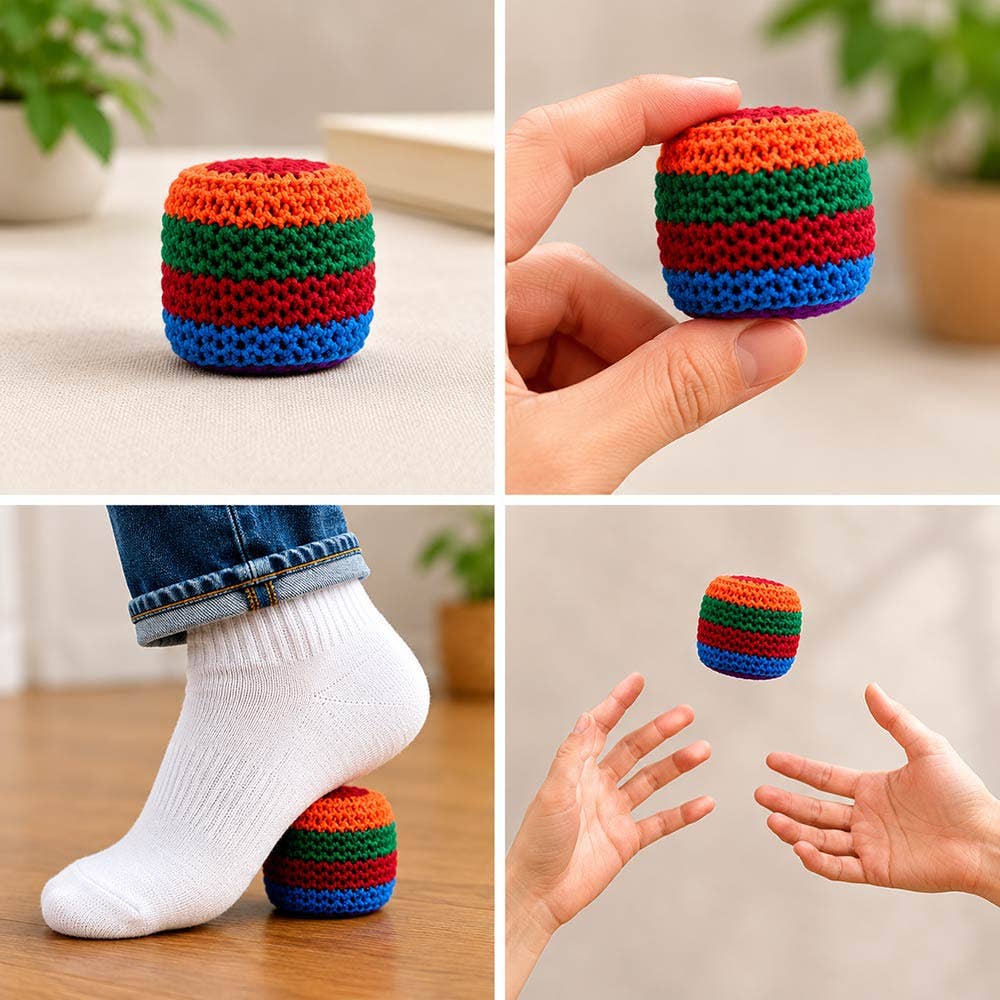 6PCS - Crochet Hacky Sack Toy Balls