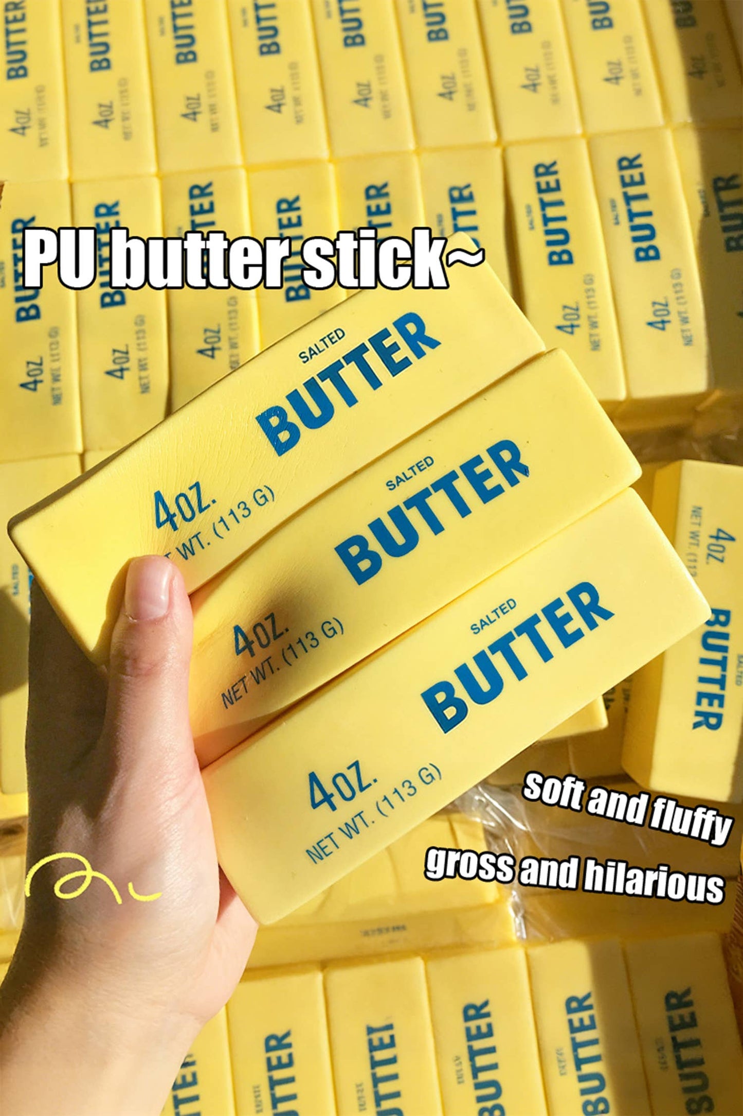1PC PU Butter Sticker Relieve Pressure Toy Gifts: ONE SIZE