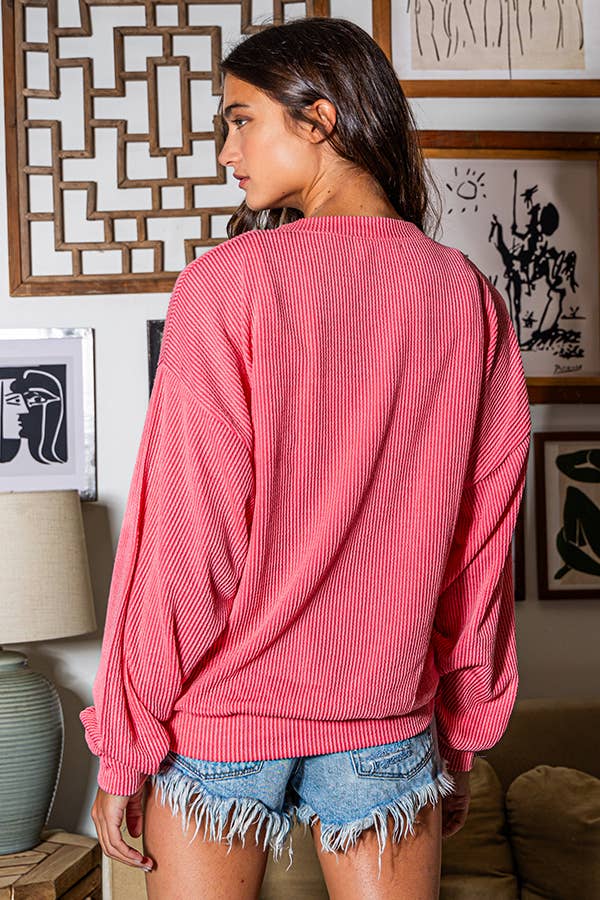 T1770M 'KENTUCKY' Comfy Oversize Graphic Sweatshirt, Gameday: ROYAL BLUE / S-M-L (2-2-2)