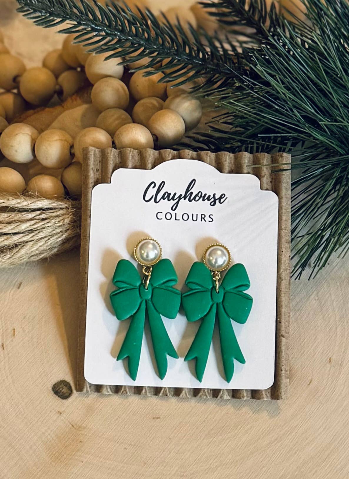 Holiday  Earrings  : Red Bows