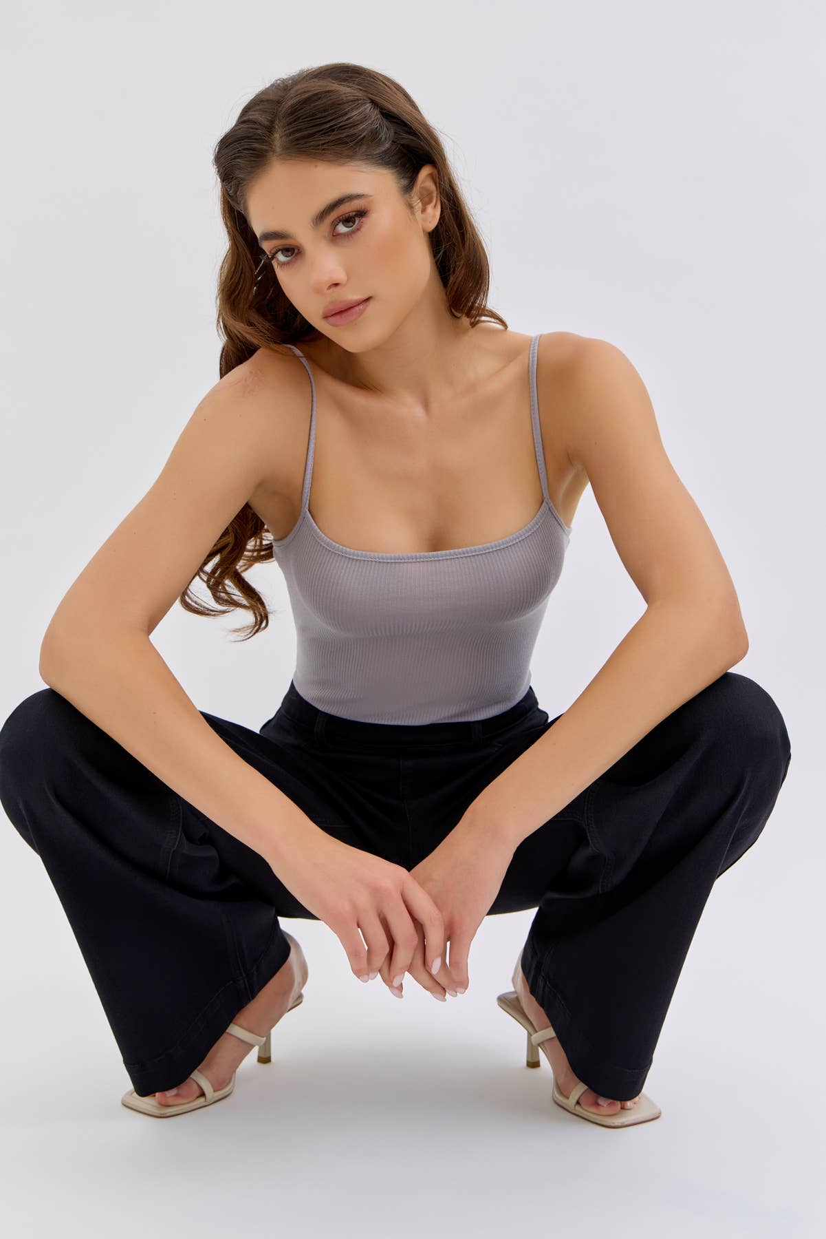 High Rise Pull On Wide Leg [Ab99878BLK]: XL