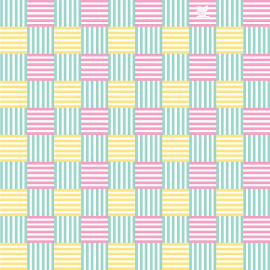 Classic Print Tissue Paper Bulk Packed Sheets: Cabana Squares / 12 Pack / 20x30"