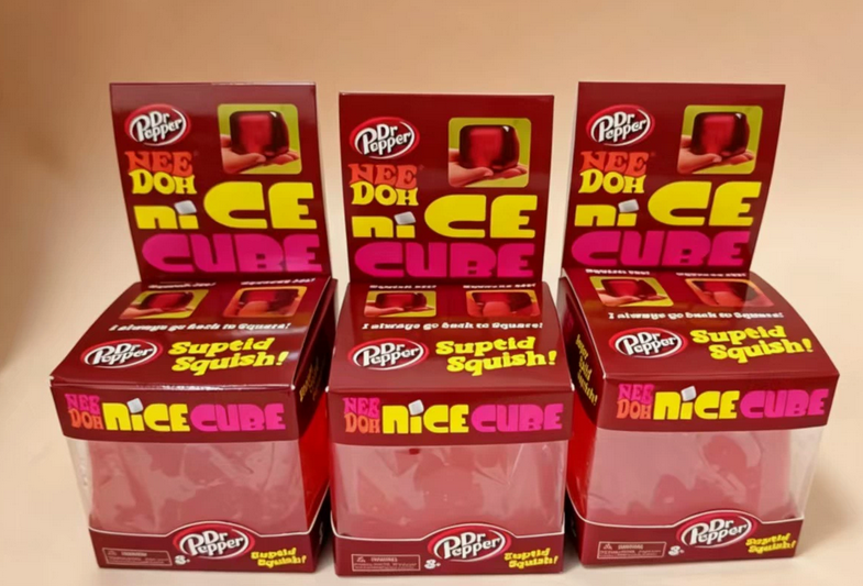 Nice Cube Soda Themed TPR Squishy Ice Cube Fidget Toy: Green