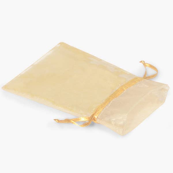 Organza Sheer Bags with Satin Drawsting Ribbon : Neon Pink / 10 Pack / 3x4"