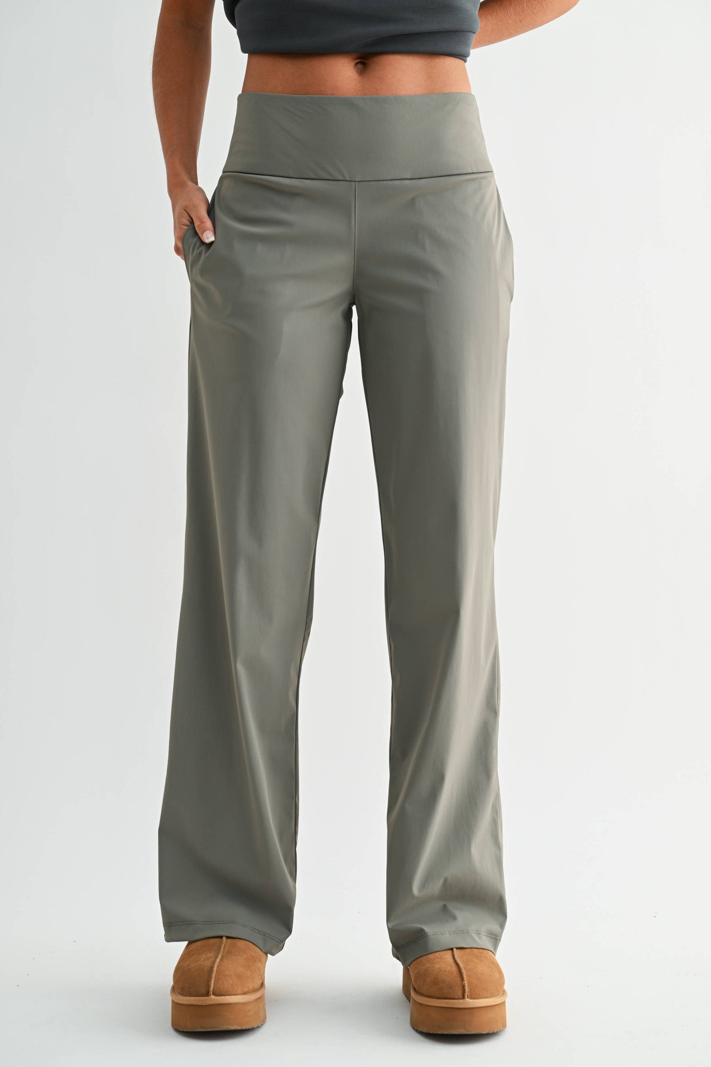 Nylon Blend Tailored Pants: BLACK / S:M:L (2:2:2)