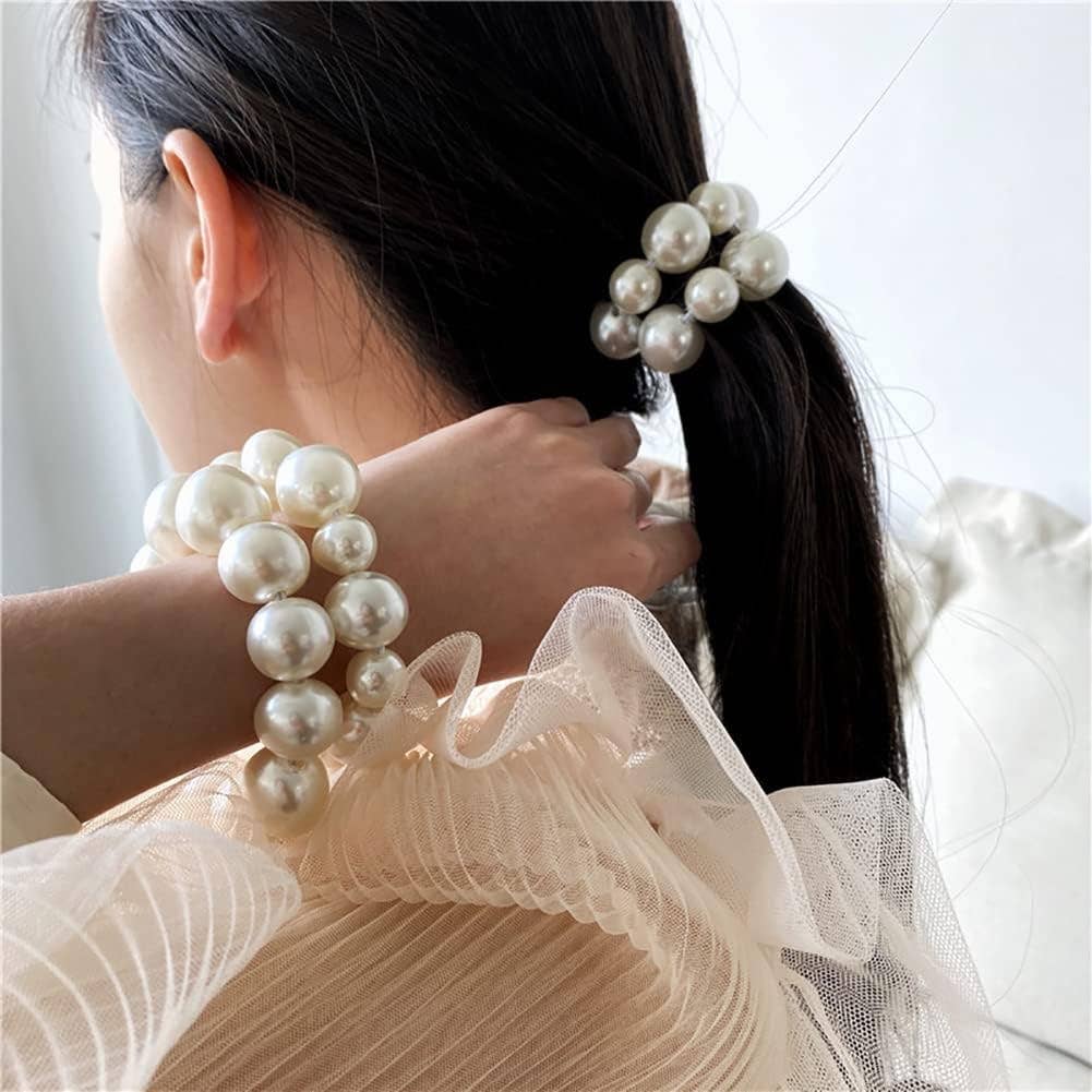 Chunky Pearl Hair Ties