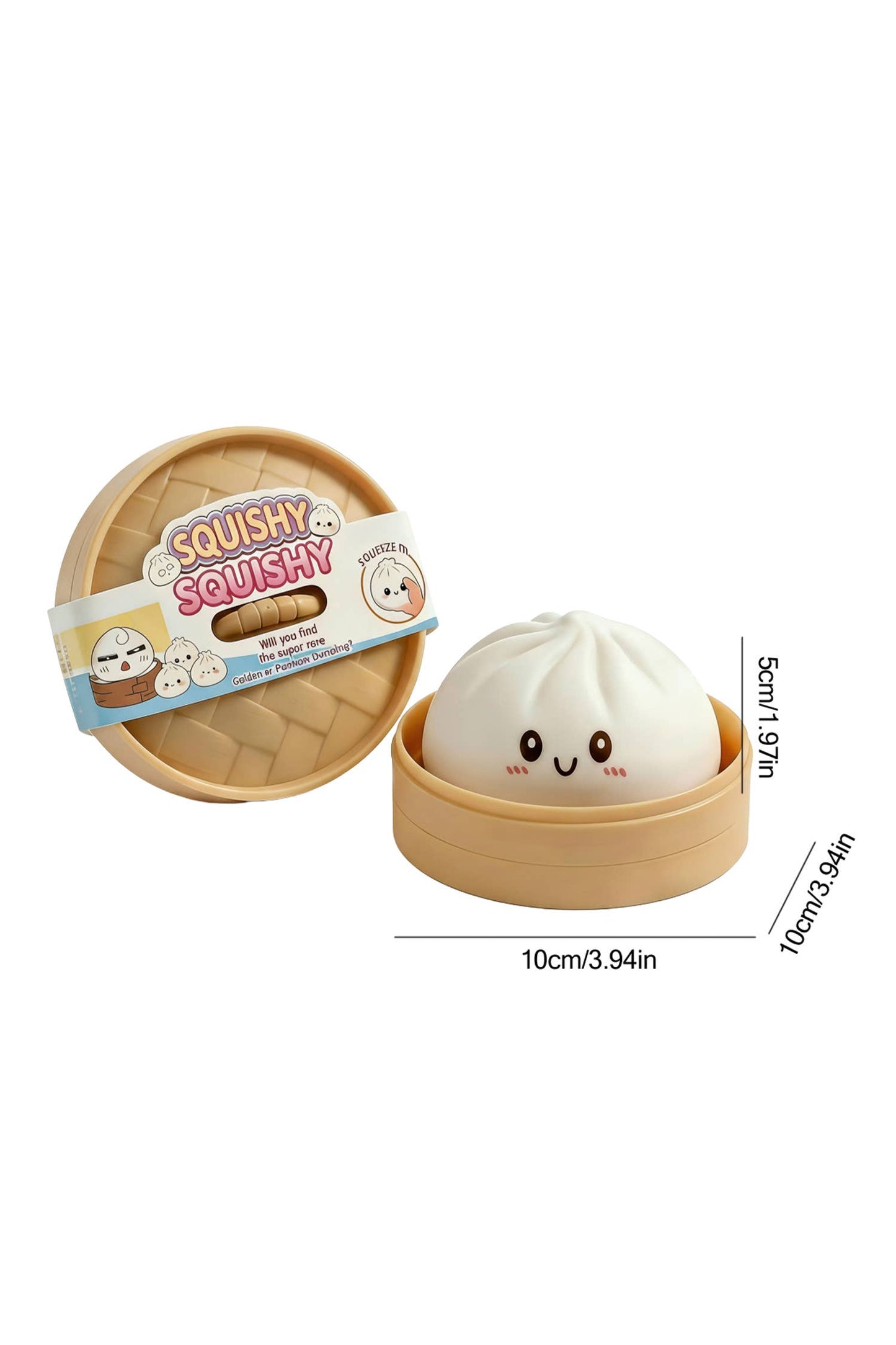 Cute Dumpling Squishy Stress Relief Squeeze Toy: Pink / ONE SIZE