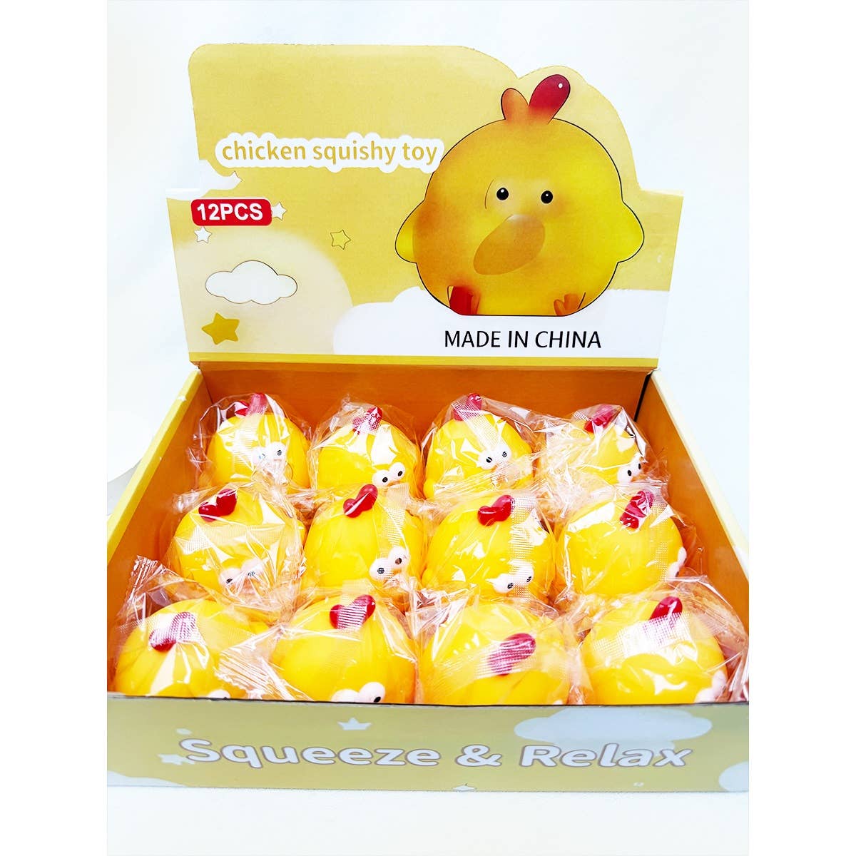 Cute Chicken Bubbles Squishy Toy: YELLOW / ONE(12)