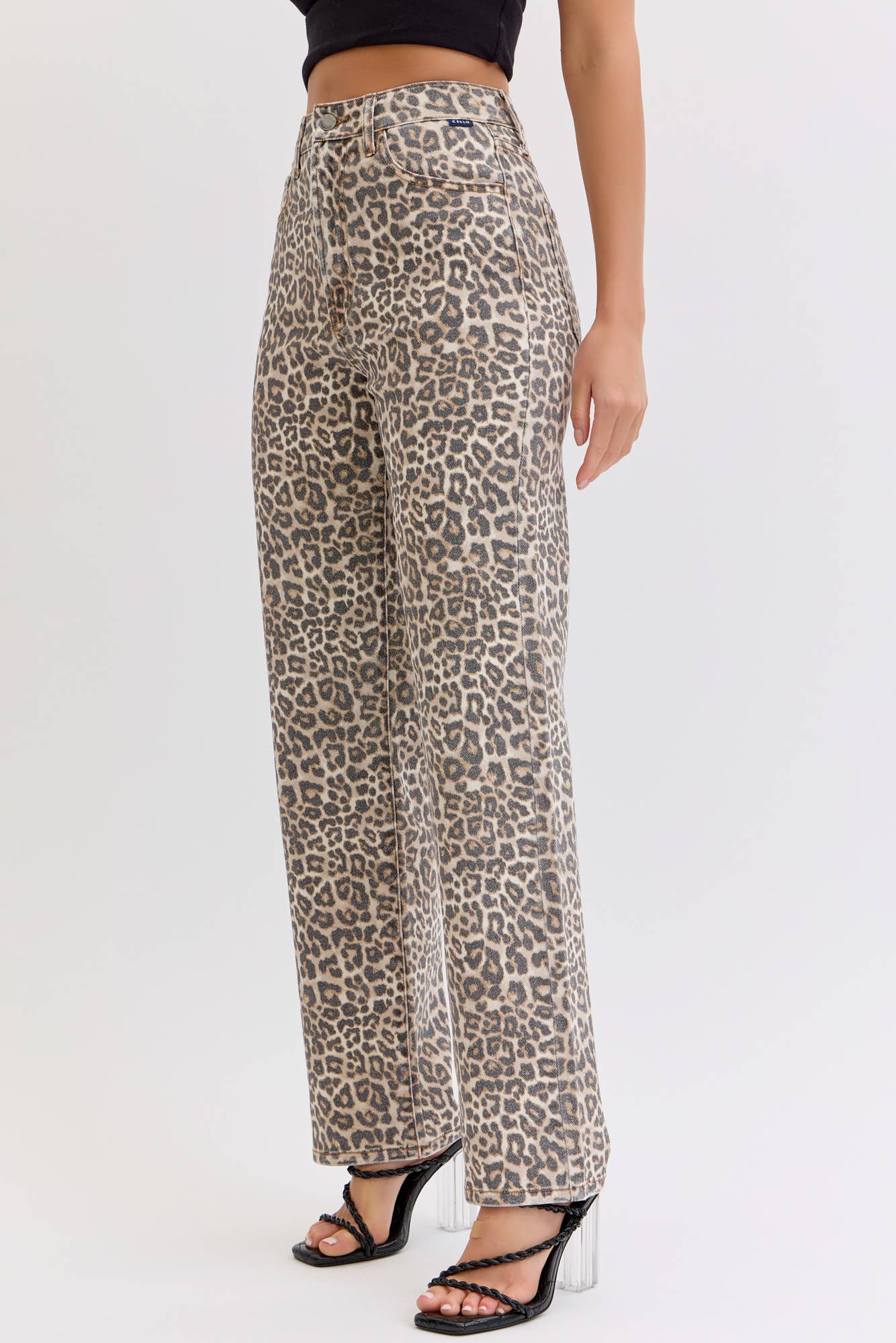 Leopard Super High Rise Dad Jean [AM19758RS-LPDW]: 1