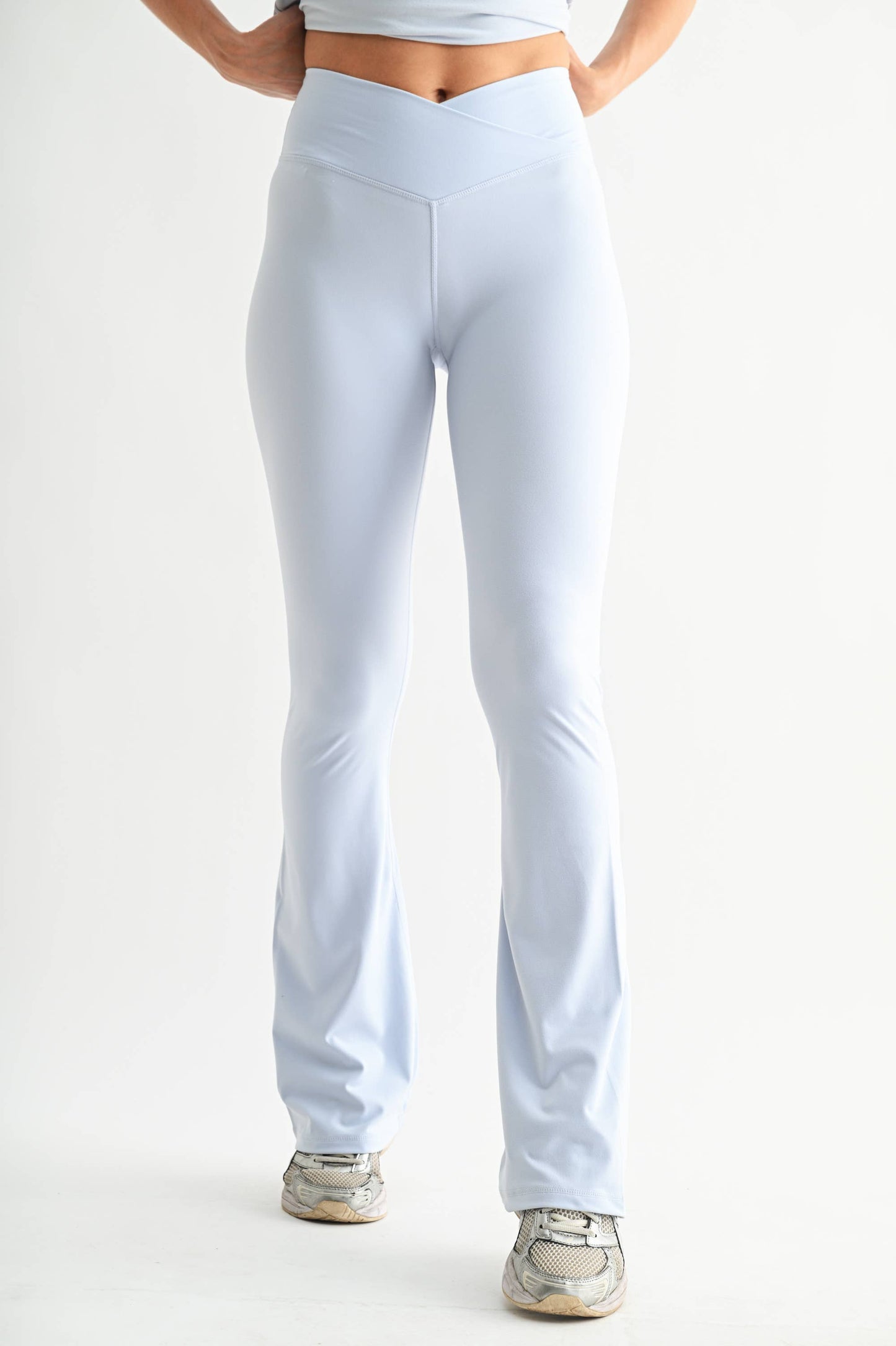 Venice Crossover Waist Yoga Pants: DARK PLUM / S:M:L (2:2:2)