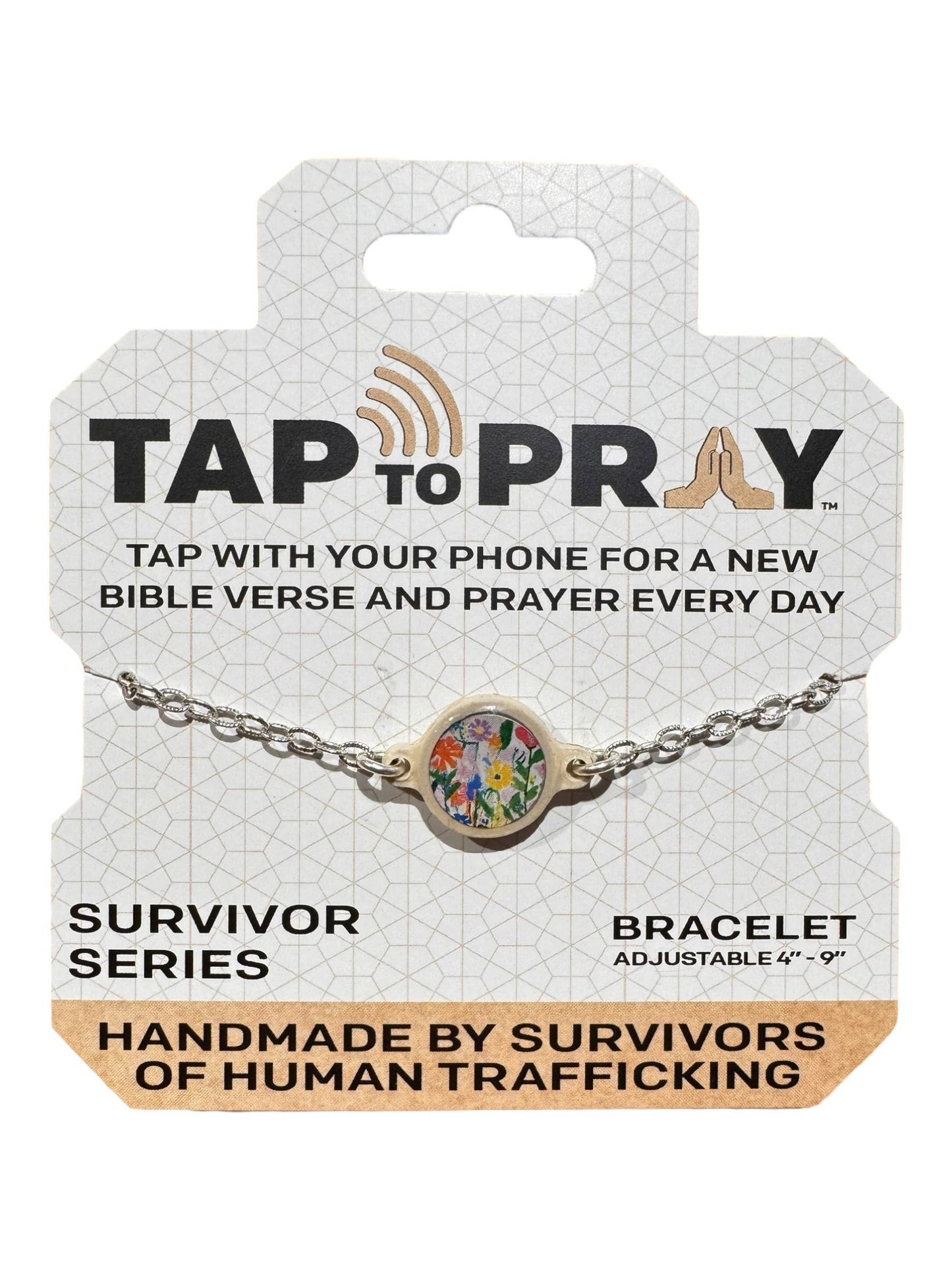 Tap To Pray™ - Survivor Series Handmade Bracelets: Juniper + Cross