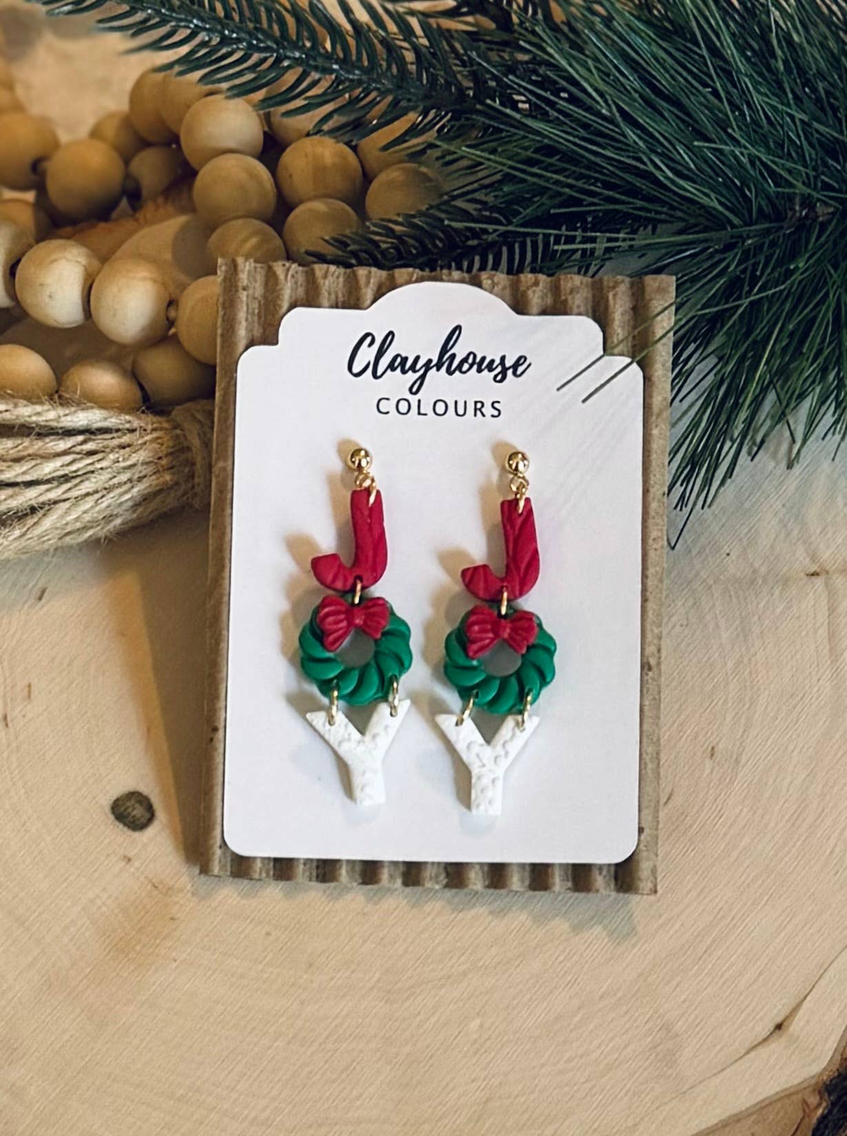 Holiday  Earrings  : Red Bows