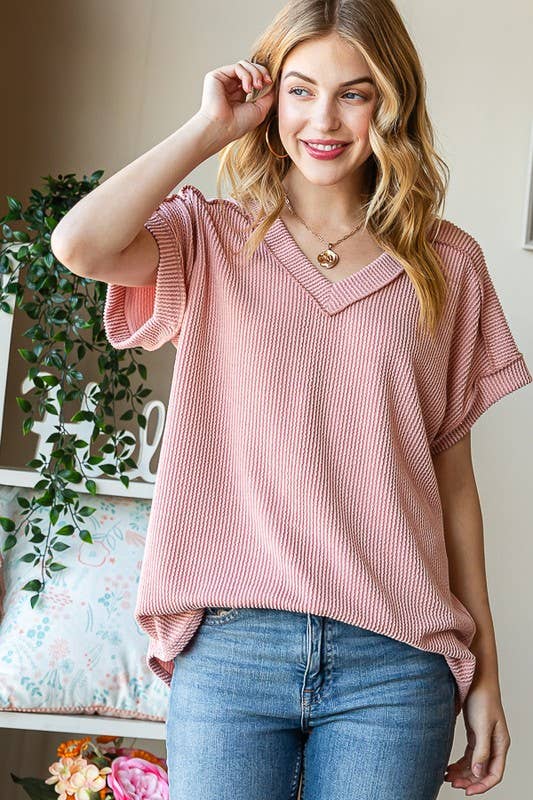ET7484-10 SOLID URBAN RIBBED TOP: KELLY GREEN / 2-2-2 (S-M-L)
