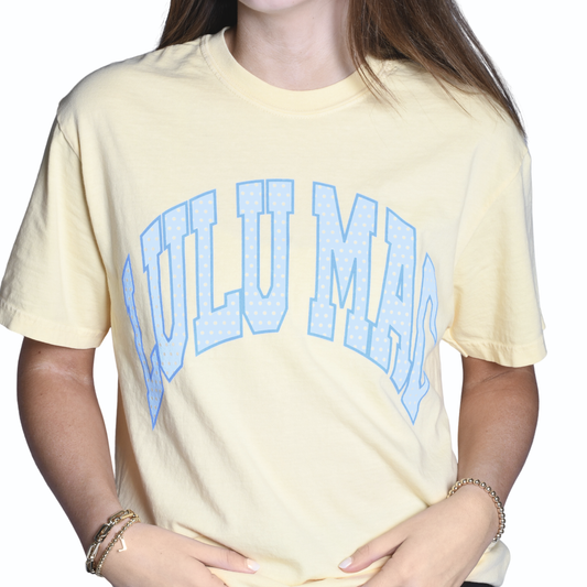 LM-PD-1001 Polka Dot Adult Butter Comfort Colors Tee: Butter / Large