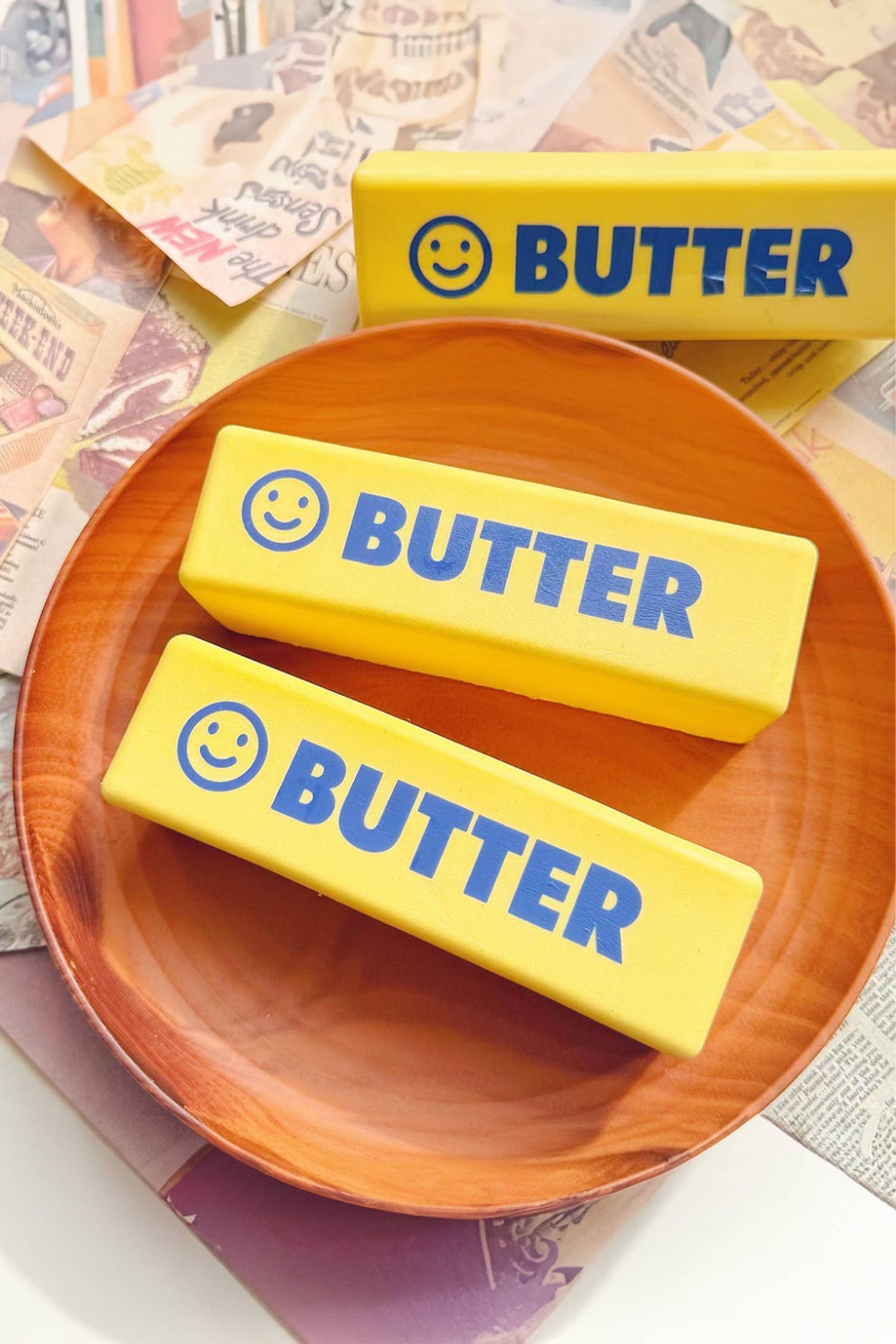 LAS Butter Sticker Relieve Pressure Toy: Yellow